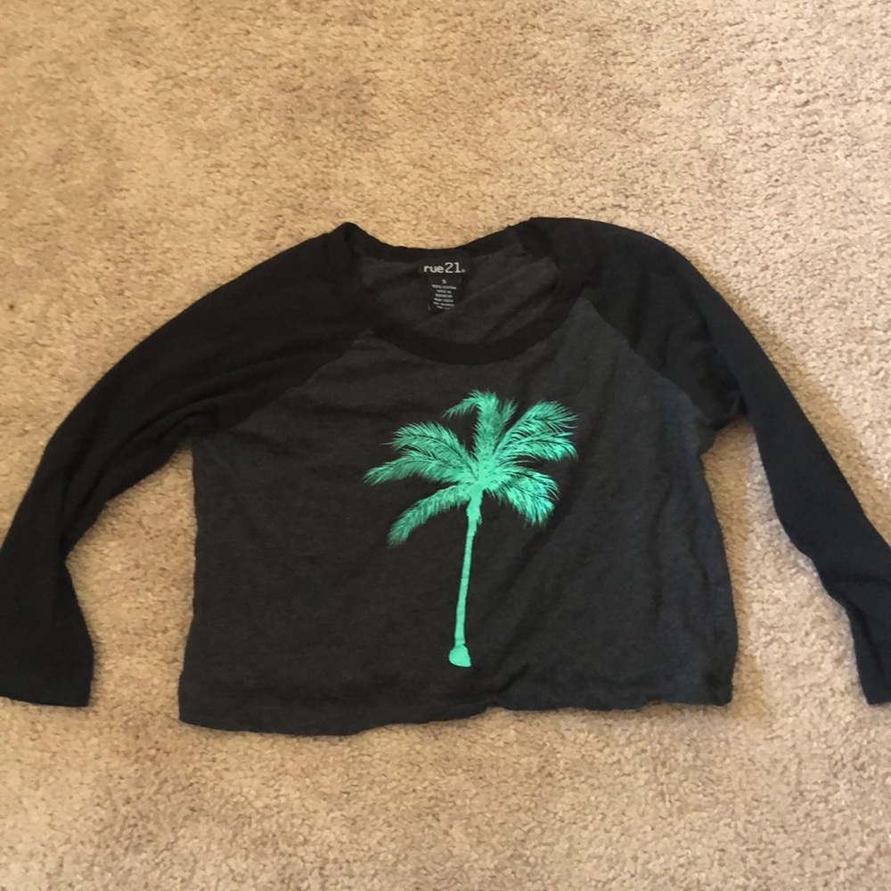1/2 sleeve crop top